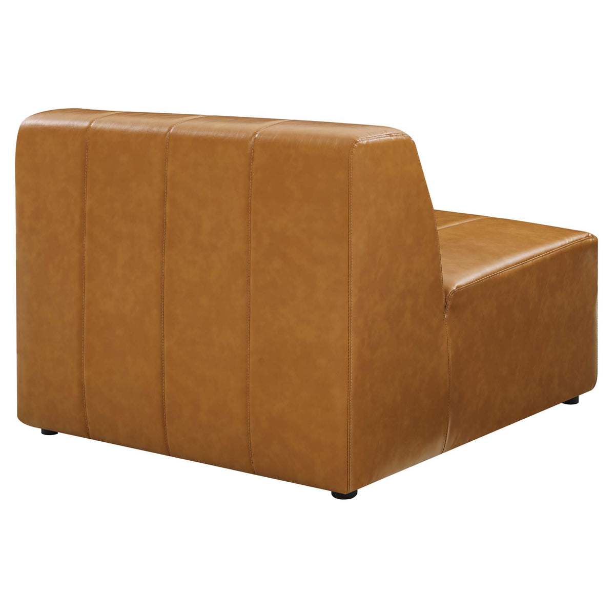 Bartlett vegan leather armless chair by Modway in tan faux leather for living room use on Tampa Home & Garden Store
