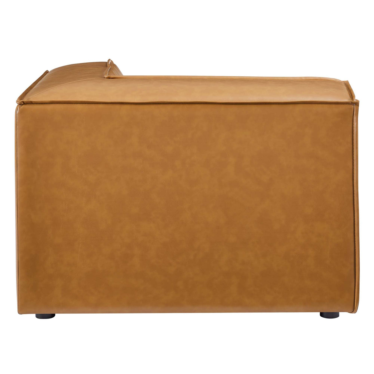 Restore vegan leather corner chair in tan for living room by HouseOfZazla on Tampa Home & Garden Store