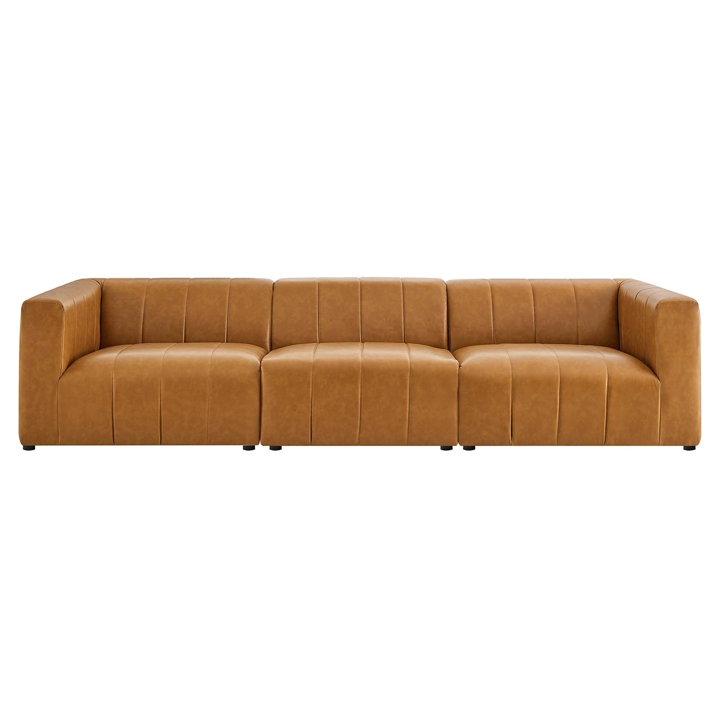 Modway Bartlett 3 Piece Vegan Leather Sofa