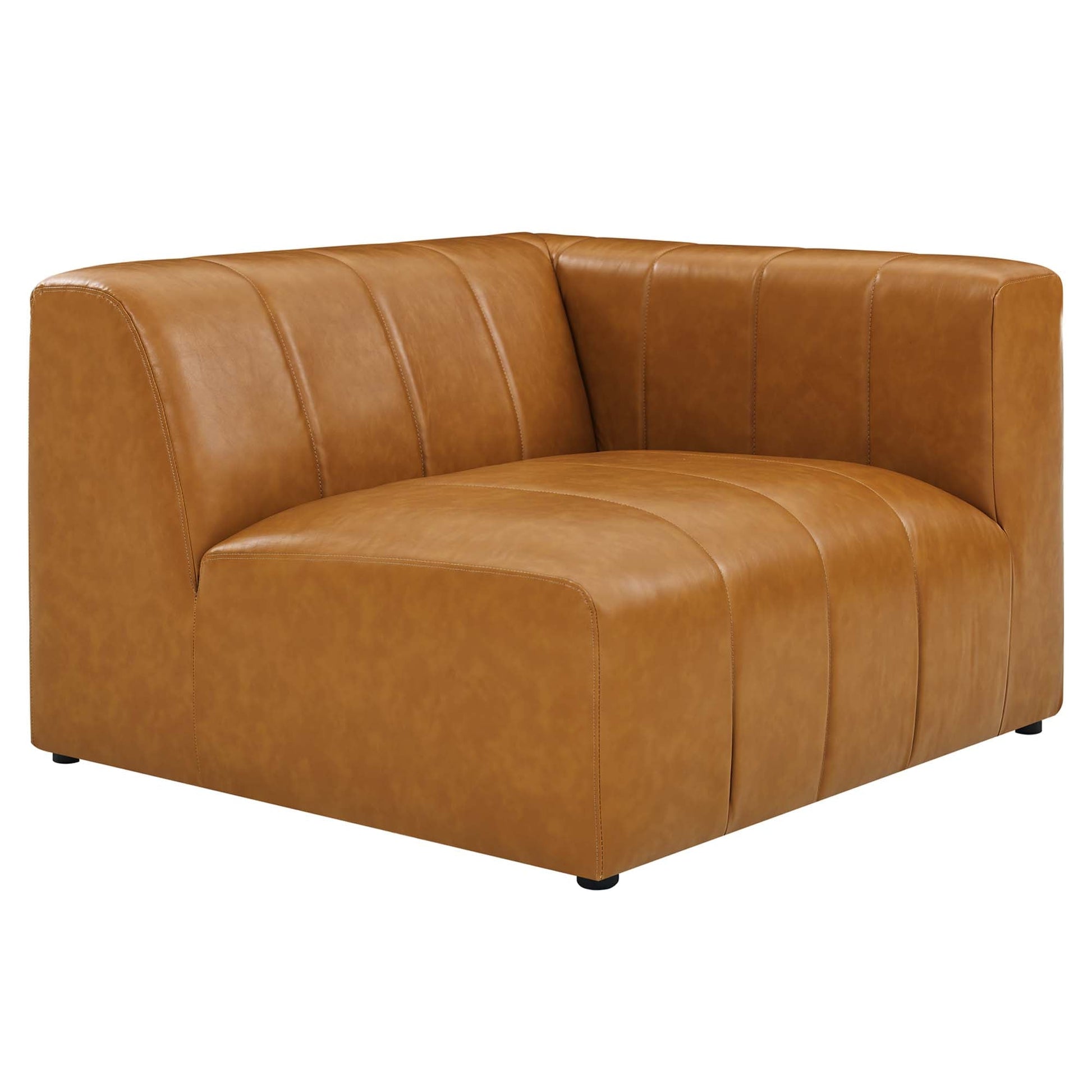Bartlett 5-Piece Vegan Leather Sectional Sofa tan by HouseOfZazla on Tampa Home & Garden Store