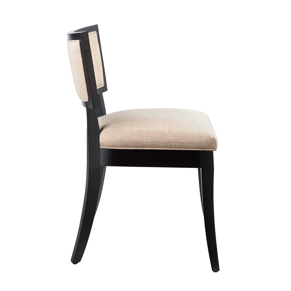 Pristine upholstered dining chairs set of 2, beige fabric, black wood frames by Modway on Tampa Home & Garden Store