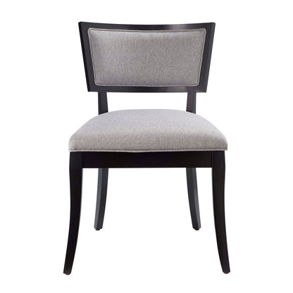 Pristine upholstered dining chair with gray padded back and seat on a wood frame by Modway on Tampa Home & Garden Store