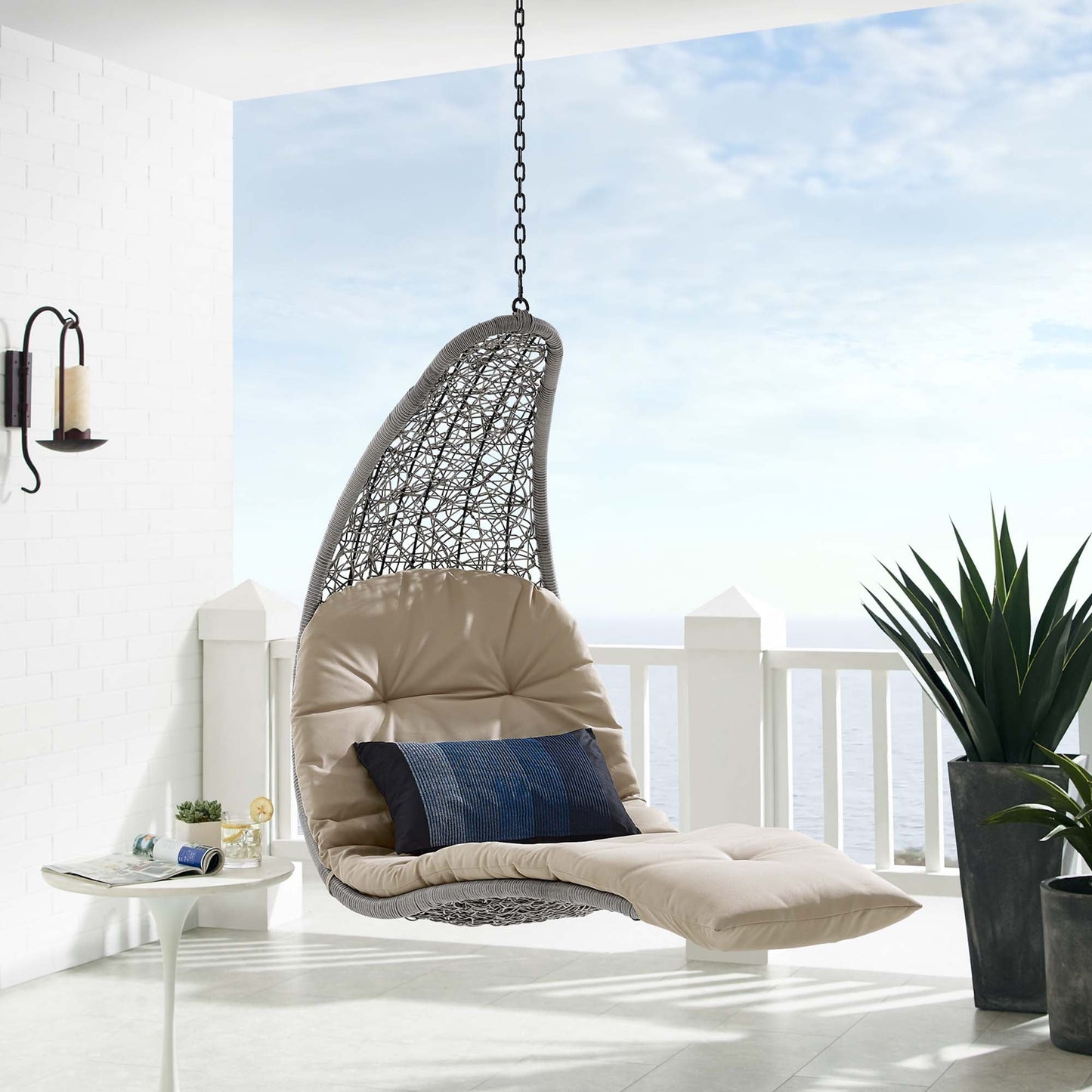 Organic Hanging Chaise Lounge and Outdoor Swing