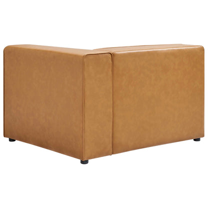 Mingle vegan leather right-arm chair by Modway, camel tan living room furniture on Tampa Home & Garden Store