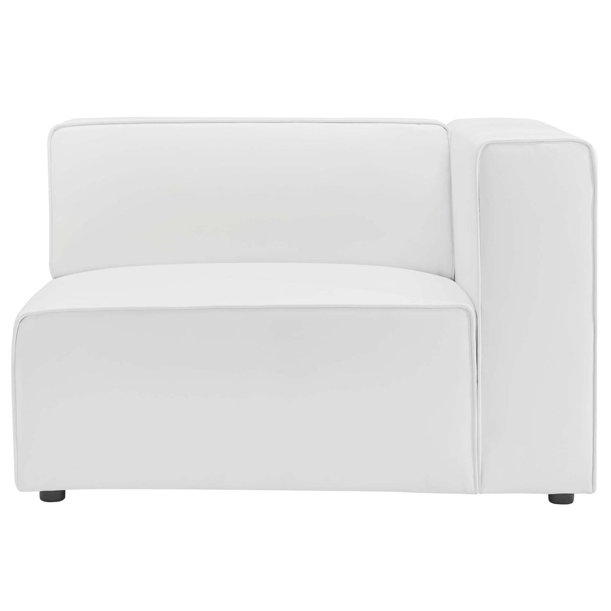Mingle vegan leather right-arm chair white Modway living room furniture on Tampa Home & Garden Store