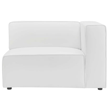 Mingle vegan leather right-arm chair white Modway living room furniture on Tampa Home & Garden Store