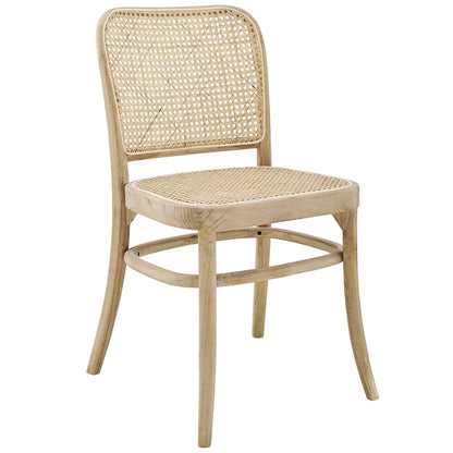 Winona Wood Dining Side Chair by Modway natural wood with caned back and seat HouseOfZazla on Tampa Home & Garden Store