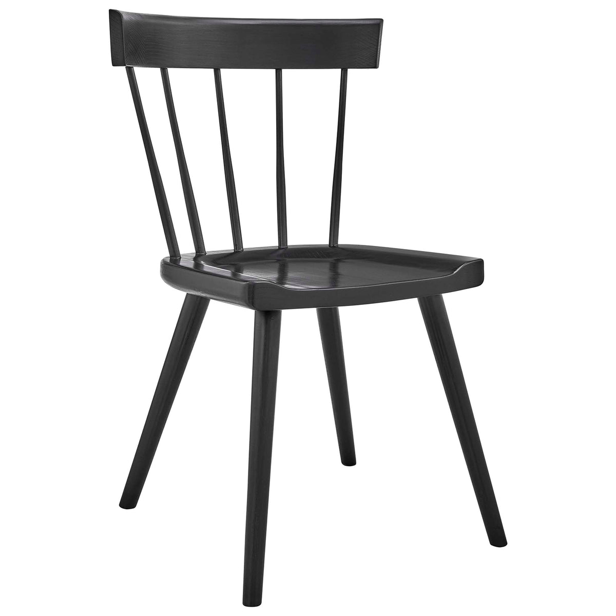 Sutter Wood Dining Side Chair black wood with slender spindle back by Modway on Tampa Home & Garden Store
