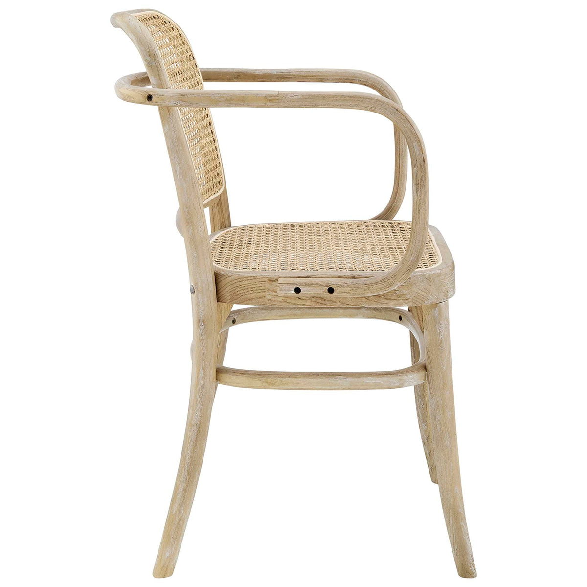 Winona Wood Dining Chair by Modway with woven cane seat and back, natural wood finish on Tampa Home & Garden Store