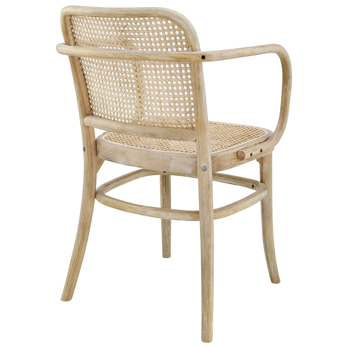 Winona Wood Dining Chair with caned back and seat in natural finish on Tampa Home & Garden Store