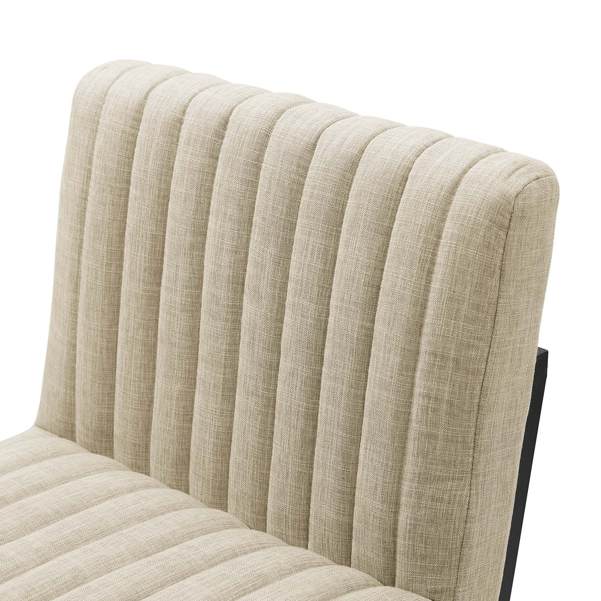 Indulge Channel Tufted Counter Stool beige fabric with tufted back HouseOfZazla on Tampa Home & Garden Store