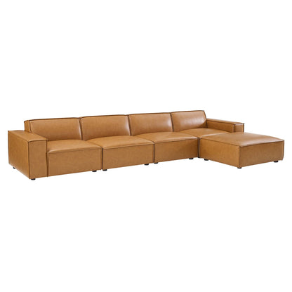 Restore 5-Piece vegan leather sectional sofa in tan by HouseOfZazla on Tampa Home & Garden Store