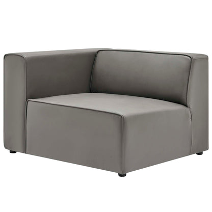 Mingle 2-Piece Vegan Leather Sectional Sofa Loveseat Modway gray upholstery on Tampa Home & Garden Store