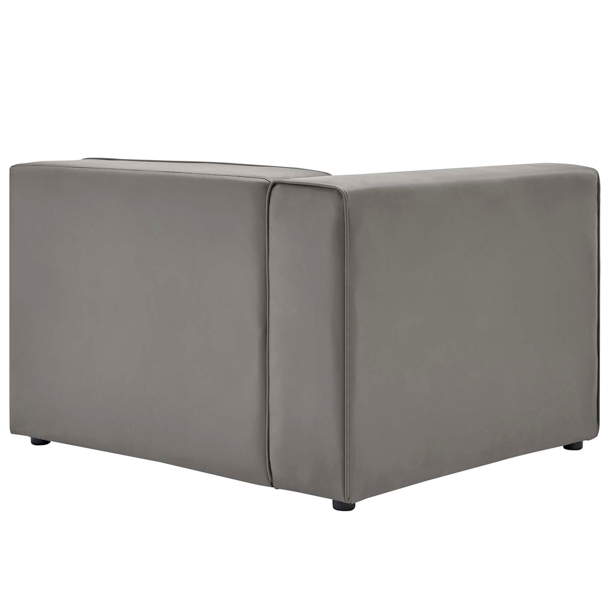 Mingle 2-Piece vegan leather sectional sofa loveseat in gray, 2-piece modular seating by HouseOfZazla on Tampa Home & Garden Store