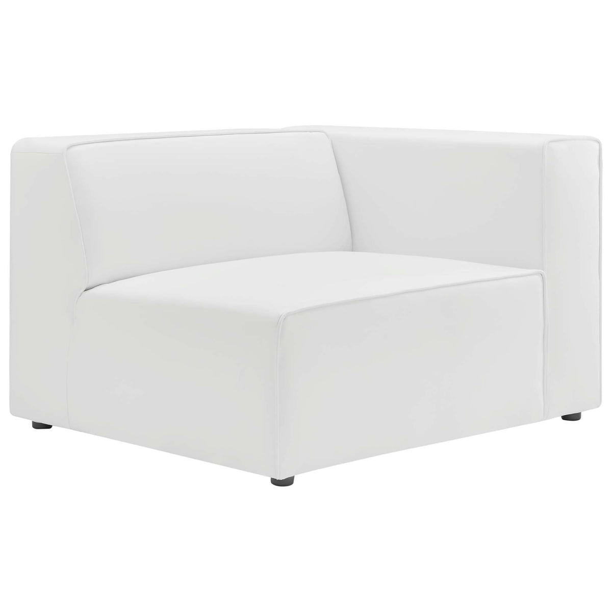 Mingle 2-Piece Vegan Leather Sectional Loveseat white by HouseOfZazla on Tampa Home & Garden Store