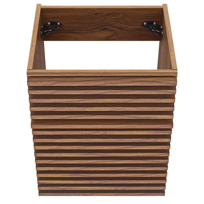 Render 18in wall-mount bathroom vanity cabinet walnut wood by Modway on Tampa Home & Garden Store