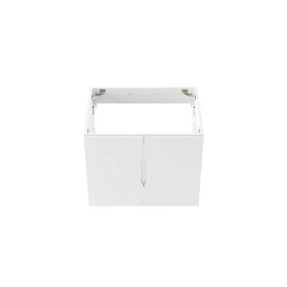 Vitality 24in white bathroom vanity cabinet with metal hinges, modern bathroom storage on Tampa Home & Garden Store
