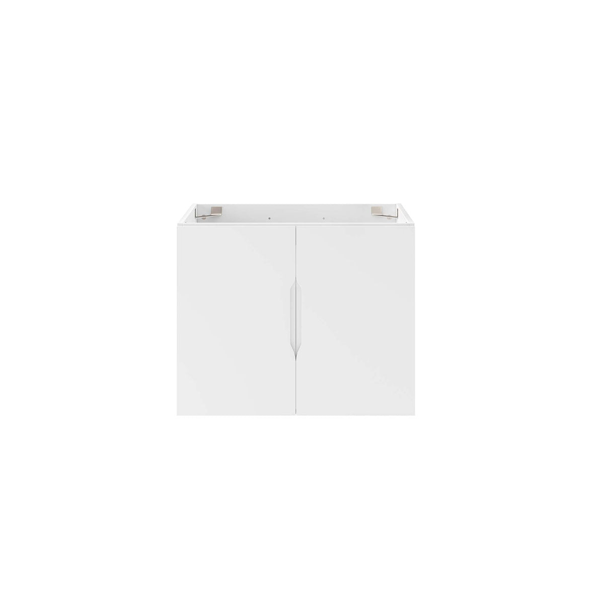 Vitality 24in white bathroom vanity cabinet with dual doors and sleek hardware on Tampa Home & Garden Store