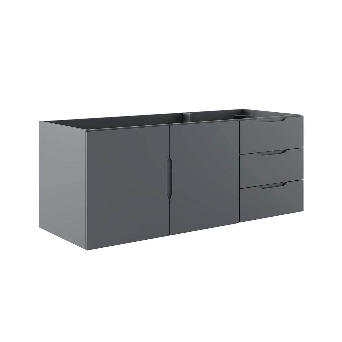 Vitality 48in gray bathroom vanity cabinet with flat-panel doors and drawers on Tampa Home & Garden Store
