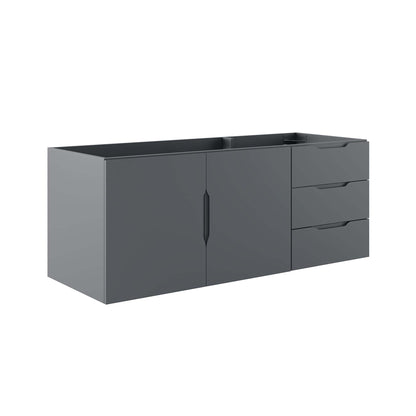 Vitality 48in gray bathroom vanity cabinet with flat-panel doors and drawers on Tampa Home & Garden Store