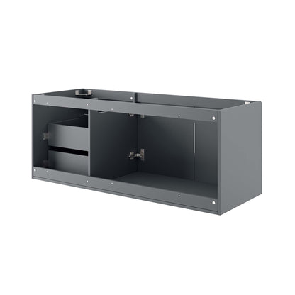 Vitality 48in sink-compatible bathroom vanity cabinet by Modway in dark gray with metal hardware on Tampa Home & Garden Store