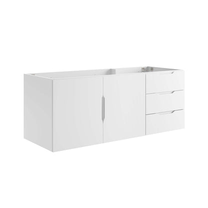 Vitality 48in white bathroom vanity with doors and right drawer stack by HouseOfZazla on Tampa Home & Garden Store