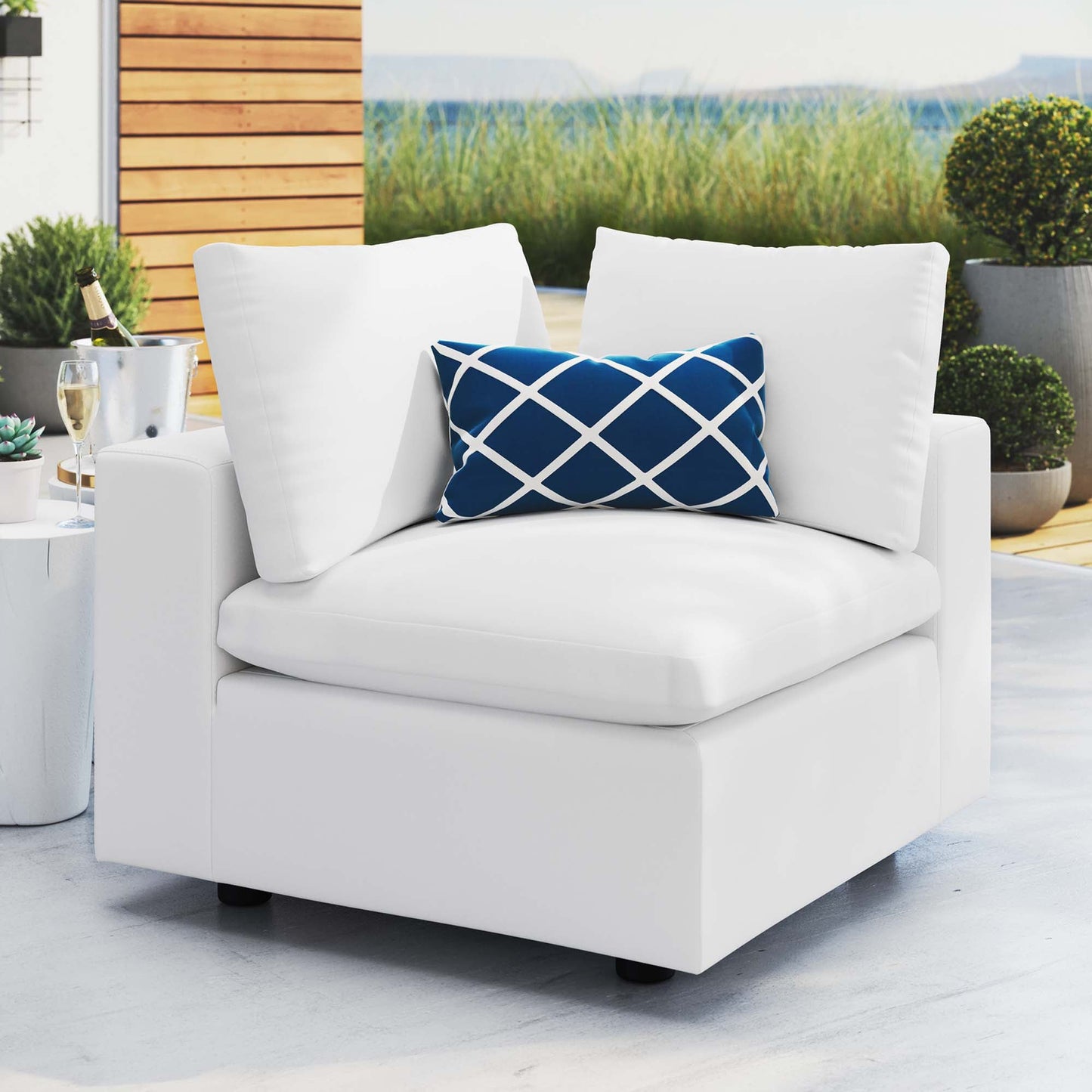 Commix Sunbrella Outdoor Corner Chair by Modway