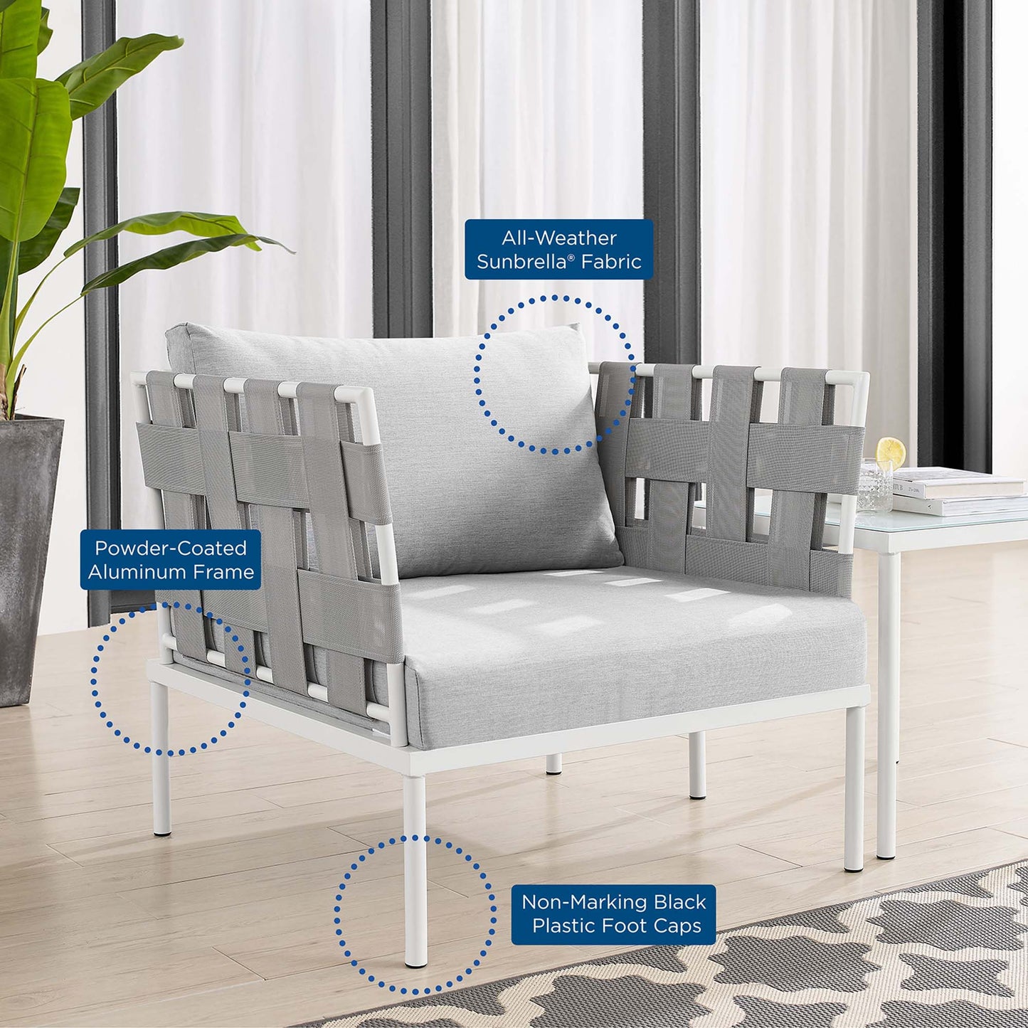 the Harmony Sunbrella Outdoor Patio Chair