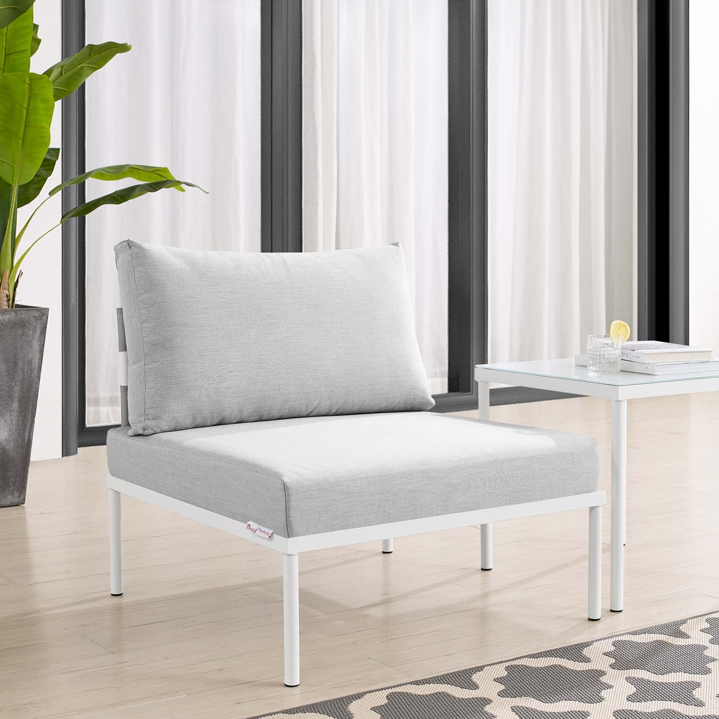Harmony Modern Outdoor Armless Patio Chair