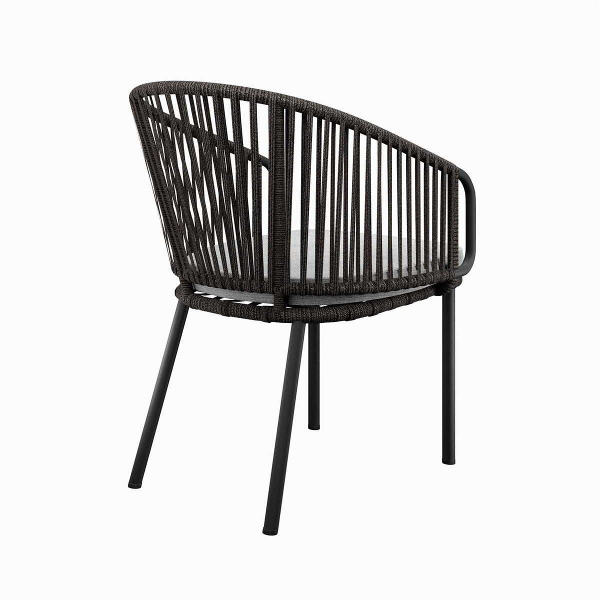 Harbor Outdoor Patio Armchair by Modway woven rope with cushion, black legs HouseOfZazla on Tampa Home & Garden Store