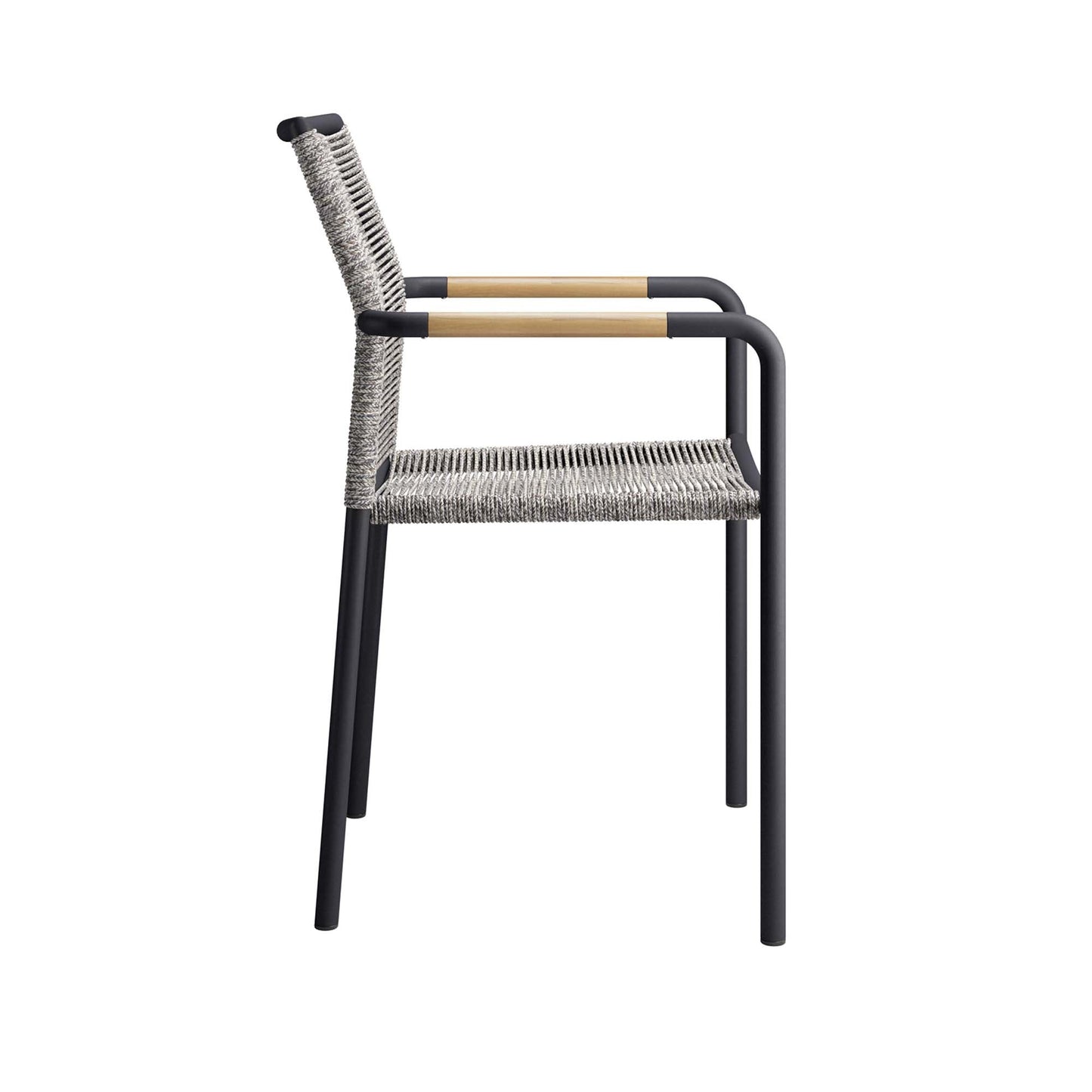 Serenity outdoor patio armchairs set of 2 with gray woven rope and wood arms by Modway on Tampa Home & Garden Store