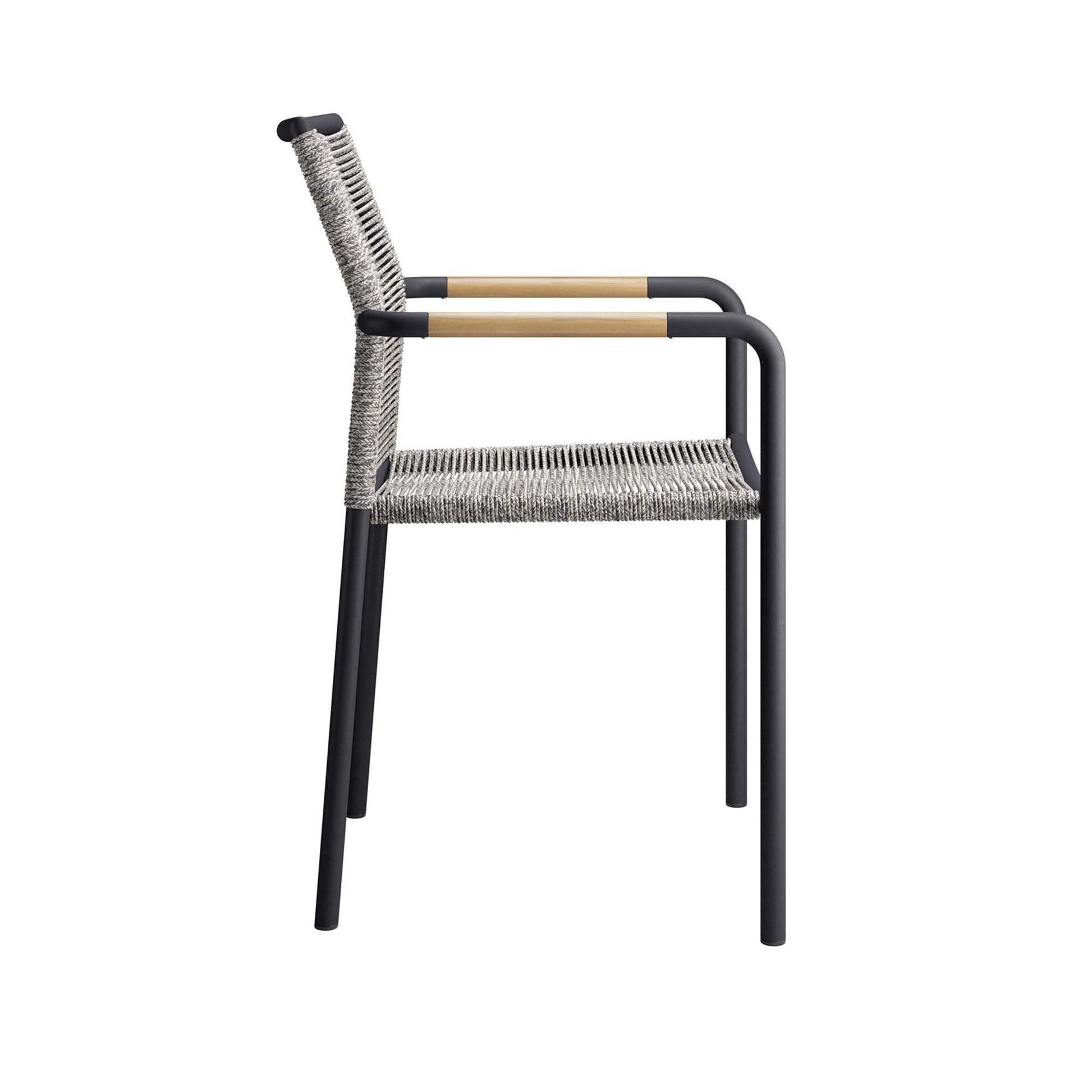 Serenity outdoor patio armchairs set of 2 with gray woven rope and wood arms by Modway on Tampa Home & Garden Store
