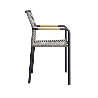 Serenity outdoor patio armchairs set of 2 with gray woven rope and wood arms by Modway on Tampa Home & Garden Store