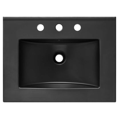 Cayman Bathroom Sink, black Modway vanity with 3 faucet holes, HouseOfZazla bathroom suite on Tampa Home & Garden Store
