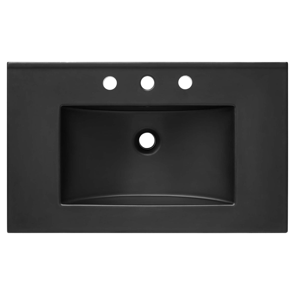Cayman bathroom sink by Modway, black finish with 3-hole faucet deck on Tampa Home & Garden Store