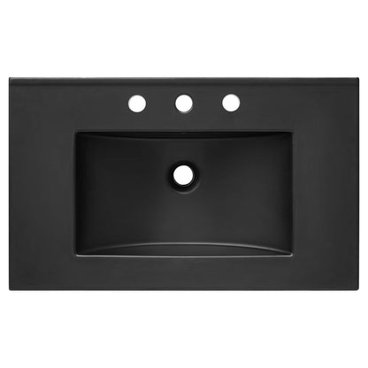 Cayman bathroom sink by Modway, black finish with 3-hole faucet deck on Tampa Home & Garden Store