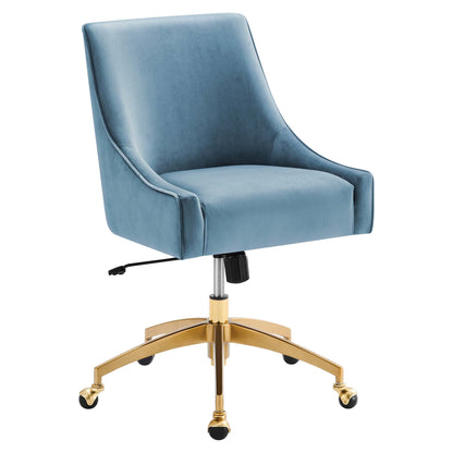 Discern Performance Velvet Office Chair by Modway velvet with gold base and casters on Tampa Home & Garden Store
