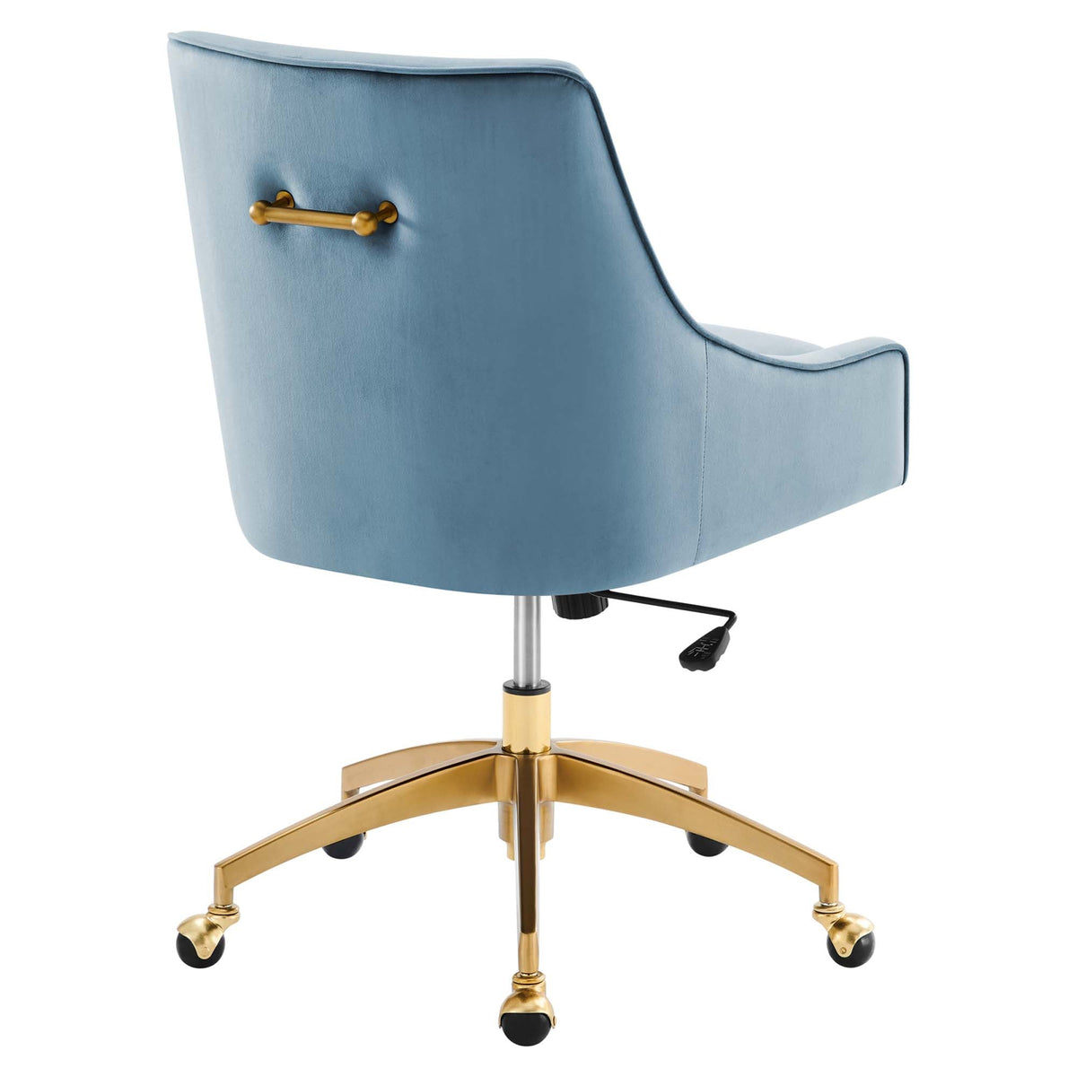 Discern Performance Velvet Office Chair by Modway blue velvet upholstery with gold base on Tampa Home & Garden Store