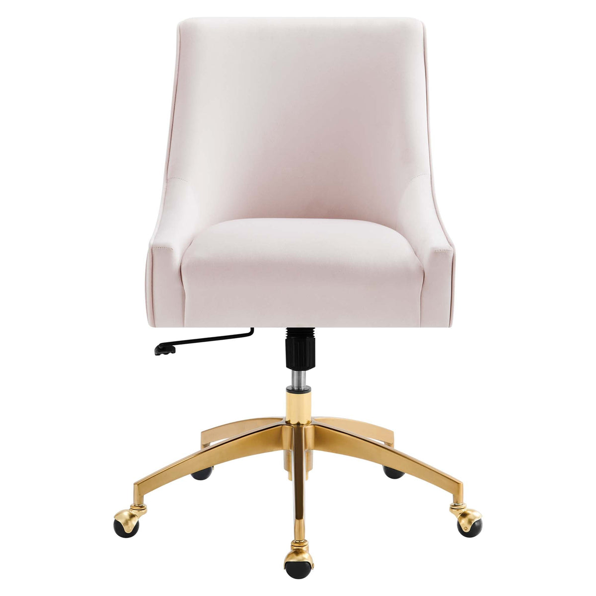 Discern Performance Velvet Office Chair by Modway pink velvet with gold base and casters on Tampa Home & Garden Store