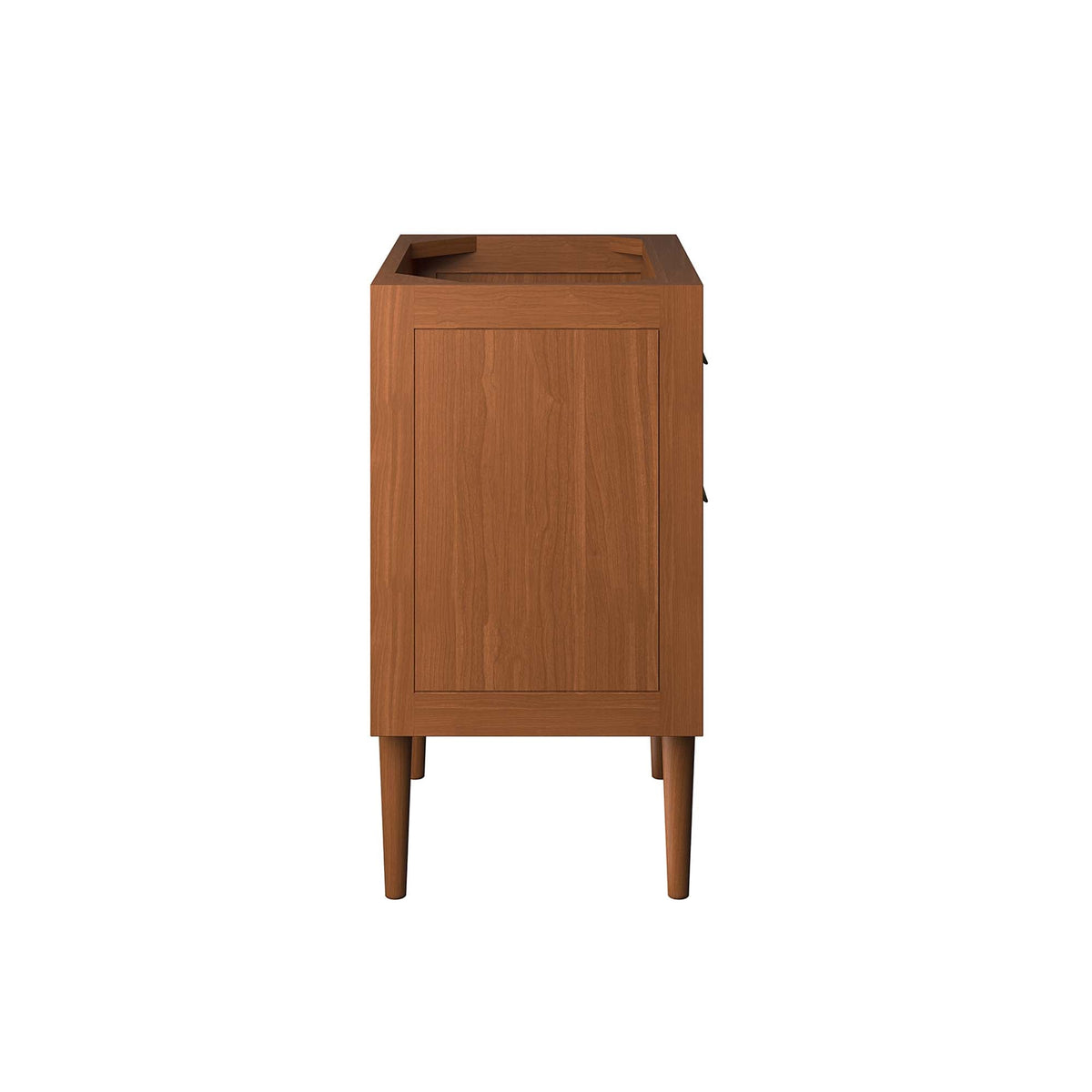 Cassia 24in teak wood bathroom vanity cabinet with open sink alcove and panel door on Tampa Home & Garden Store