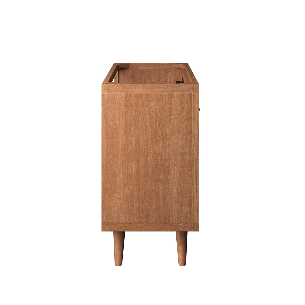 Birdie 36in teak wood bathroom vanity cabinet by HouseOfZazla with tapered legs on Tampa Home & Garden Store