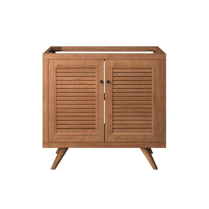 Birdie 36in Teak Wood Bathroom Vanity Cabinet with louvered doors by HouseOfZazla on Tampa Home & Garden Store