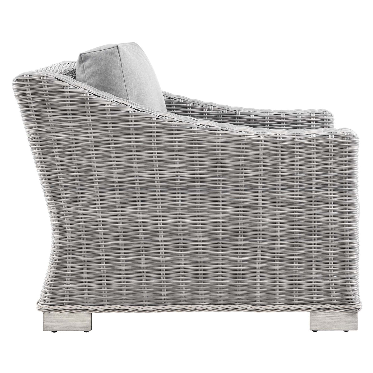 Conway 4-Piece Patio Wicker Rattan Furniture Set with gray cushions by Modway on Tampa Home & Garden Store