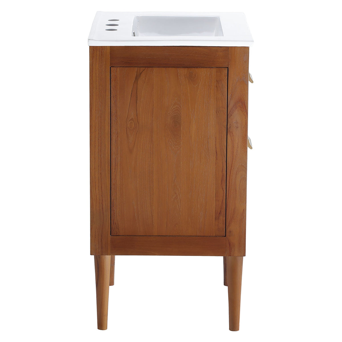 Cassia 24in bathroom vanity with white sink top on warm wood cabinet by Modway HouseOfZazla on Tampa Home & Garden Store