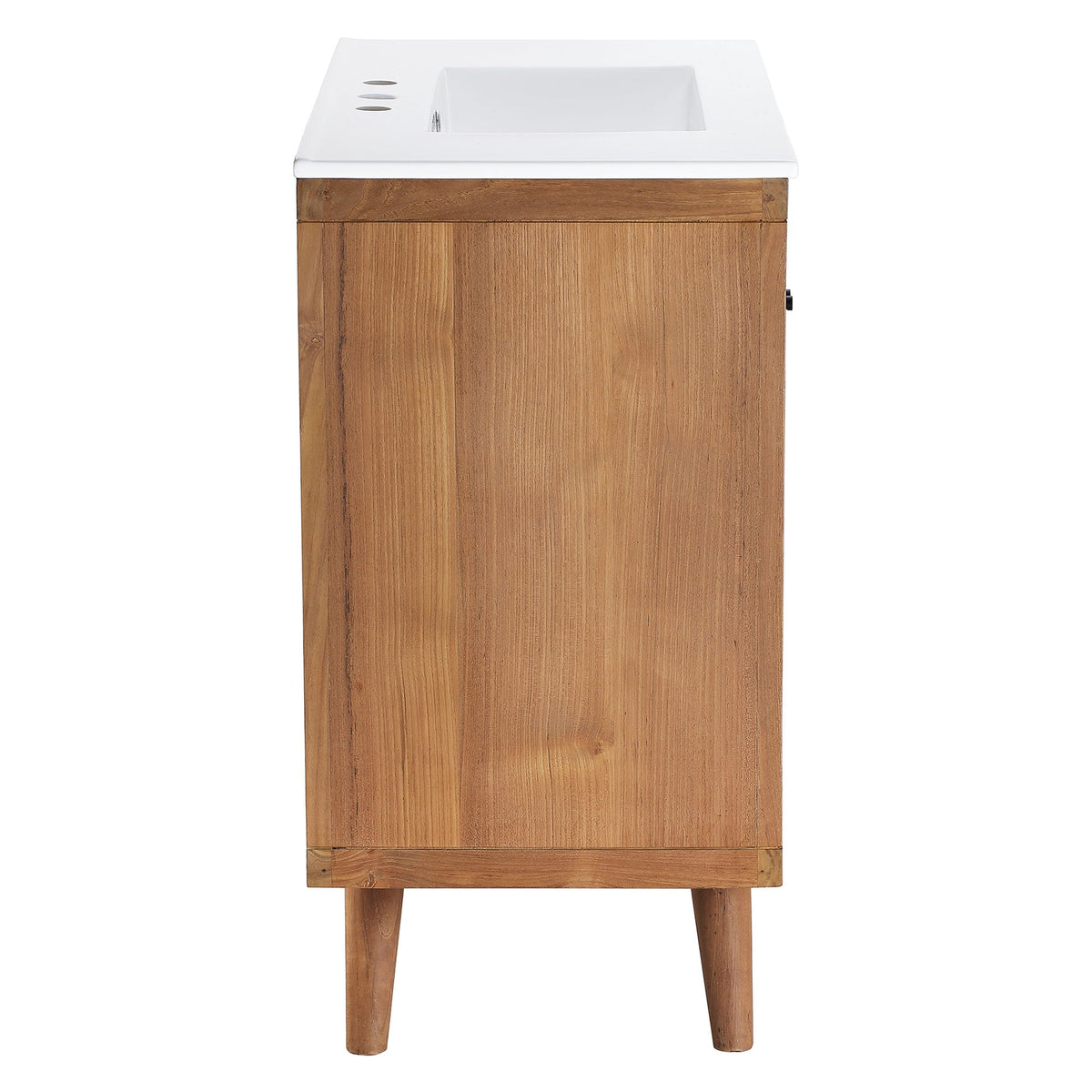 Birdie 36in bathroom vanity white countertop and natural wood cabinet suite HouseOfZazla on Tampa Home & Garden Store