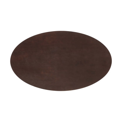 Lippa 60in oval cherry walnut wood dining table top dark finish on Tampa Home & Garden Store