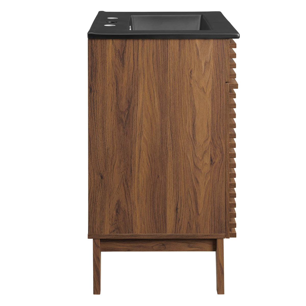 Bathroom Vanity by Modway, walnut wood cabinet with black countertop, HouseOfZazla on Tampa Home & Garden Store