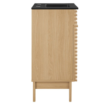 Render Bathroom Vanity by Modway with oak cabinet and black countertop on Tampa Home & Garden Store