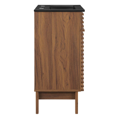 Render Bathroom Vanity by Modway: wood cabinet with black top and square sink cutout on Tampa Home & Garden Store