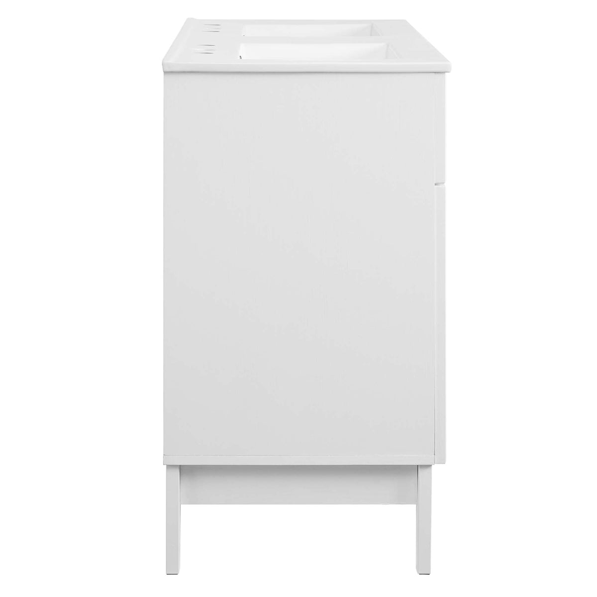 Isle 48in double bathroom vanity cabinet white with two sink openings by Modway on Tampa Home & Garden Store